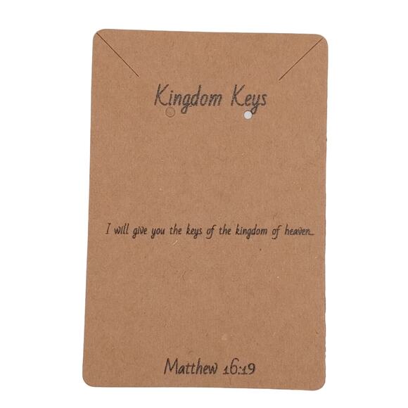 Skeleton Key Necklace Men Women Religious Jewelry Brown Faux Leather Cord #2 - Picture 13 of 15